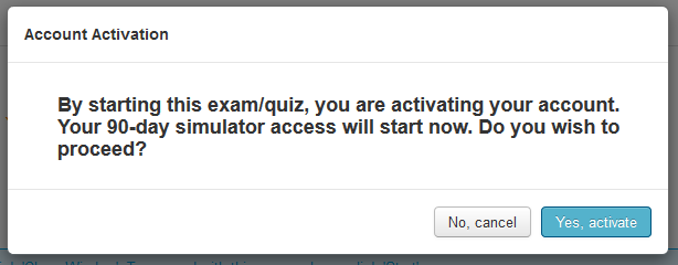 Account activation